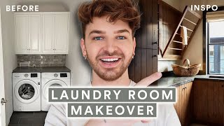 EXTREME LAUNDRY ROOM MAKEOVER ✨ Part 2 ✨ Painting, Furniture Ideas & New Tile!