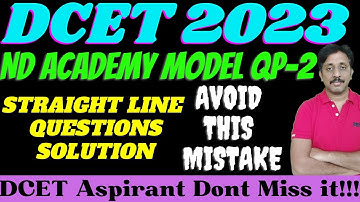 STRAIGHT LINE Equation Solving DONT DO THIS MISTAKE!!!!  |ND Academy MOCK Test LMR Ppt Course