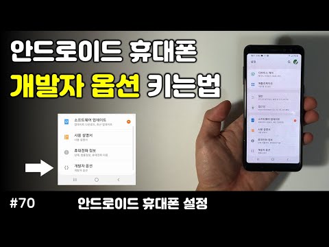   핸드폰 개발자 옵션 키는 방법 삼성폰 안드로이드