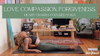 Yoga for LOVE, COMPASSION, & FORGIVENESS | Heart Chakra Focused | 15 Minutes | Chest Opening