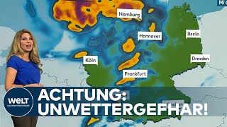 ACHTUNG: UNWETTERGEFAHR! Hier wird es heute unangenehm - Das Wetter in Deutschland