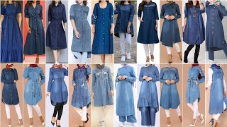 Simple & Stylish Denim Kurti Design Ideas 2023 | Denim Kurti For Girls screenshot 4