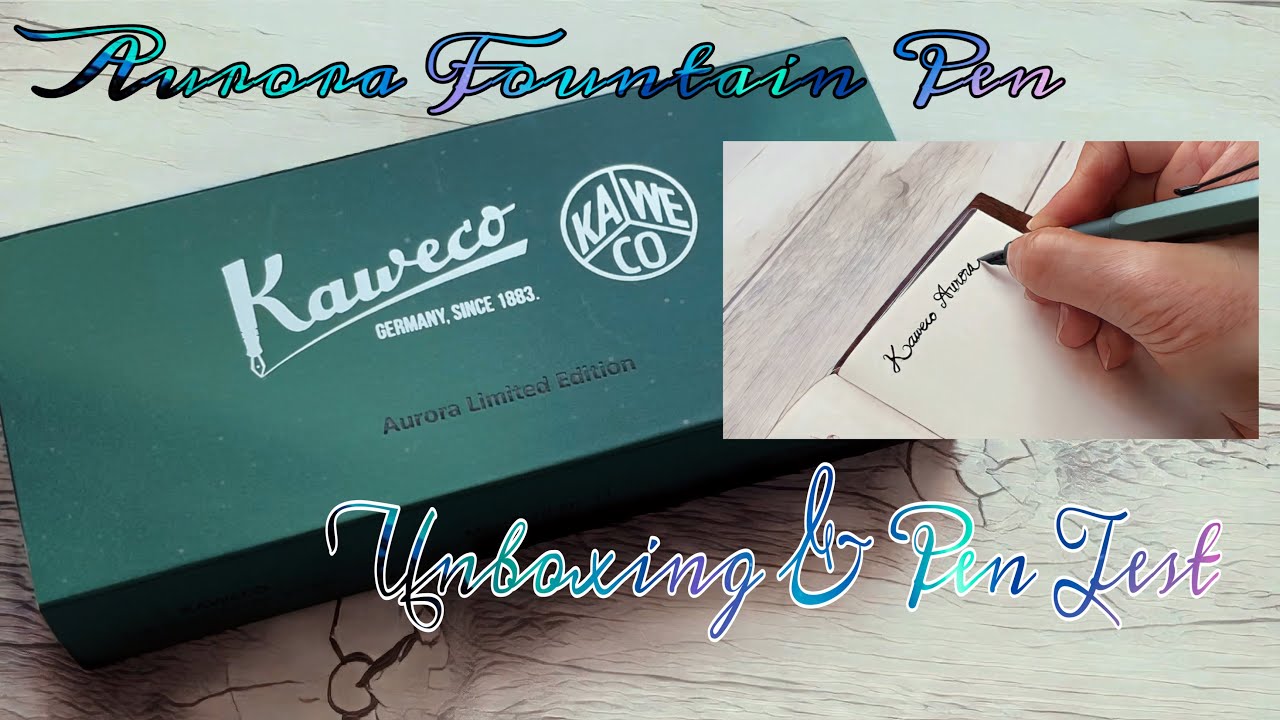 KAWECO Limited Edition Aurora | Black Nib | UNBOXING & PEN TEST | ASMR