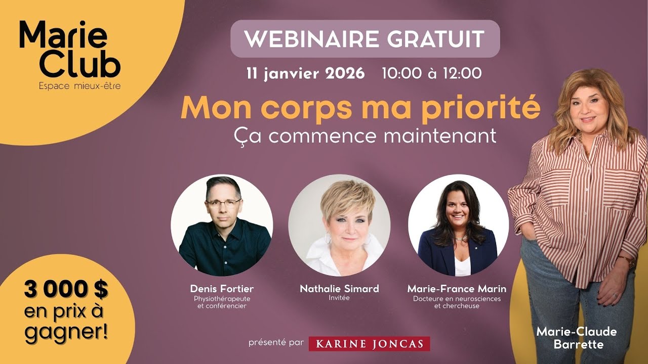 MON CORPS MA PRIORITÉ: ça commence maintenant! - Webinaire gratuit