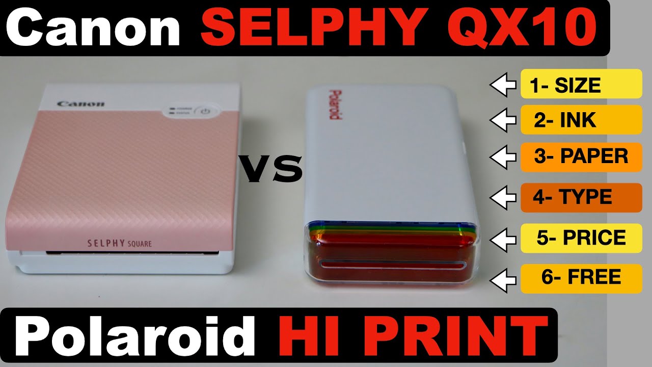 Canon Selphy Square QX 10 vs Polaroid Hi Print Printer ! - YouTube