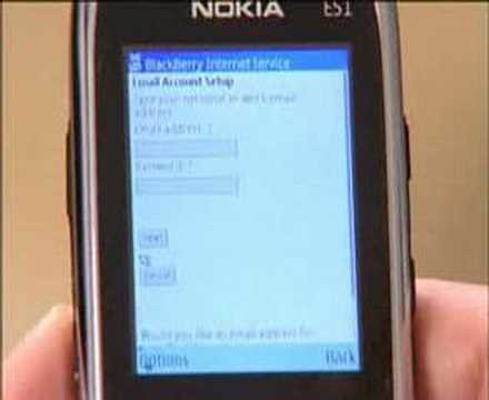 Nokia E51 Email Setup