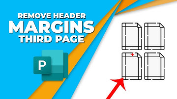 How to delete header margins from third page in publisher