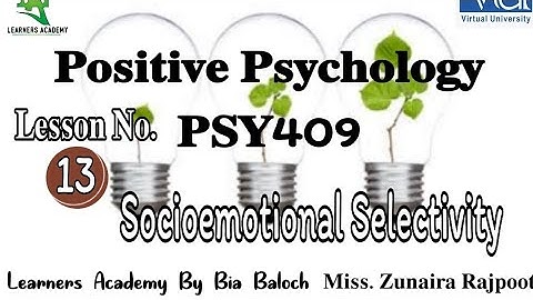 Positive Psychology (PSY409)VU Urdu | Lecture No. 13 | Learners Academy By Bia Baloch