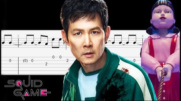 SQUID GAME - Knock, Knock - Jump Rope Song - Guitar Tabs Tutorial With Sheets