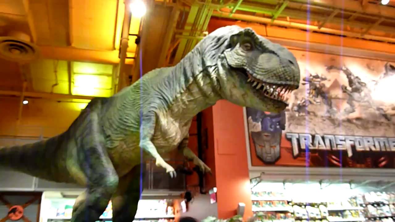 Jurassic Park T-Rex at Toys R Us Store 