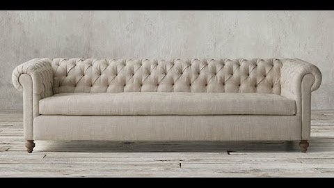 Chesterfield sofa 3Ds MAX modeling stage4