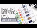 Traveler's Notebook Layout 2021 | DT Everyday Explorers February Stamps