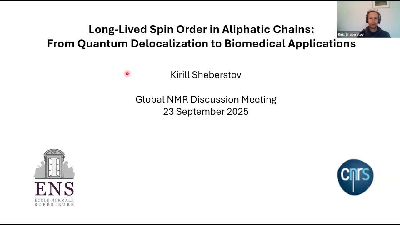 Long-Lived Spin Order in Aliphatic Chains | Dr. Kirill Sheberstov | Session 106