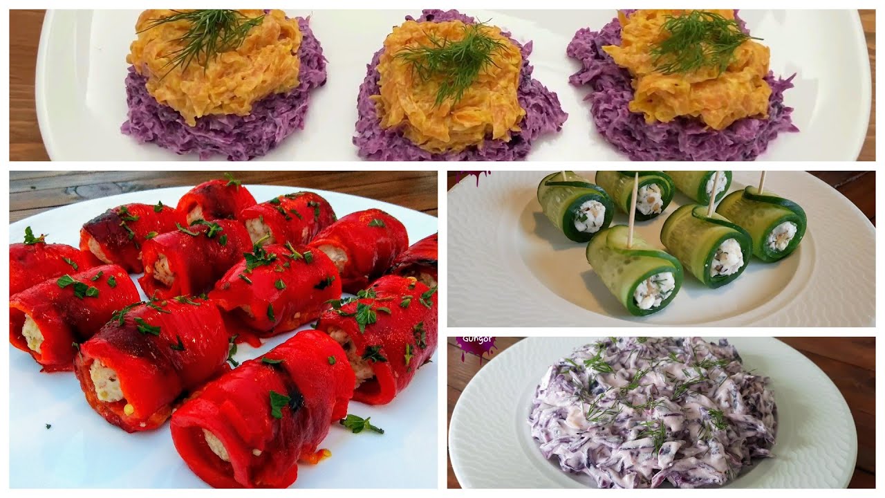 SÜPER KOLAY 5 FARKLI MEZE TARİFİ!!! Kolay Meze Tarifleri /Farklı Meze Tarifleri