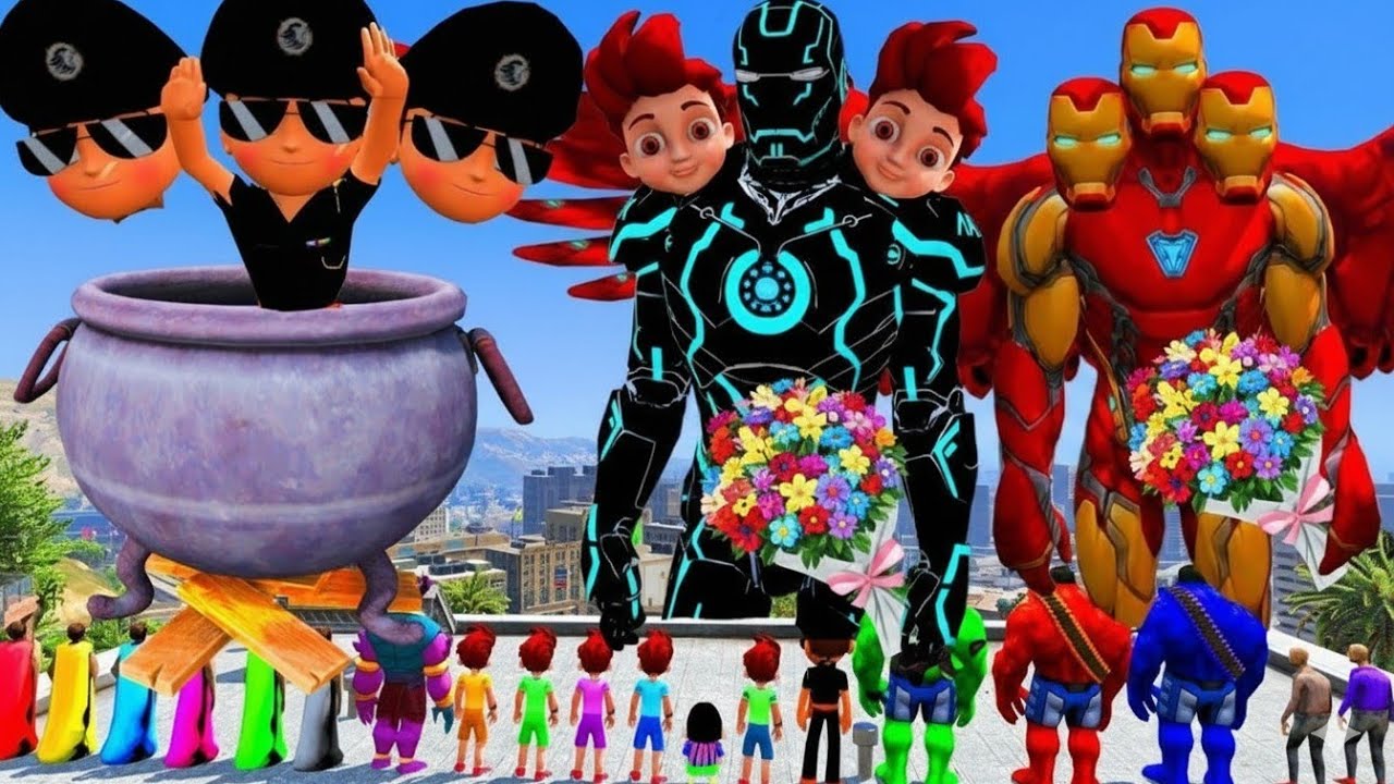 Giant Kicko Try To Pot Little Singham In Gta 5 | Kicko Save Little Singham