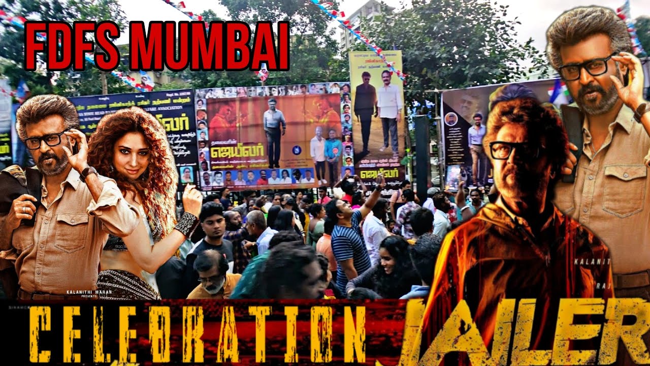 The Rajini JAILER FDFS Celebration in Mumbai - Mumbai Rajini Fans Jailer Celebration | Selfie Moonji