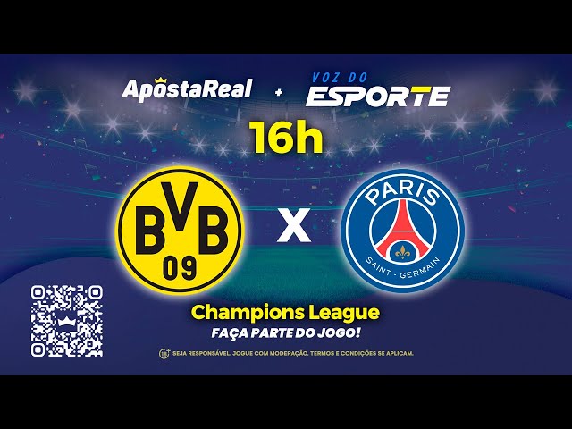 PSG x Borussia Dortmund ao vivo: onde assistir ao jogo da Champions League