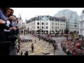 The funeral cortege carrying the body of former British P...