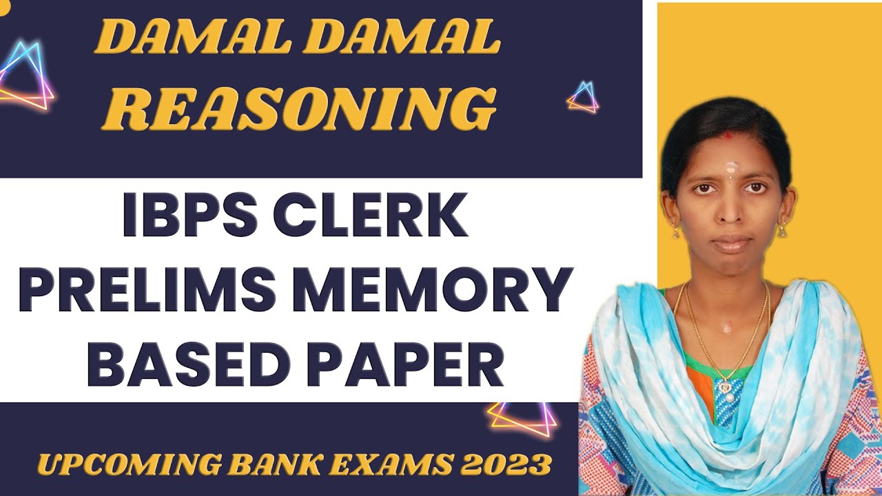 IBPS CLERK PRELIMS PREVIOUS YEAR MEMORY BASED QUESTION PAPER | DAMAL ...