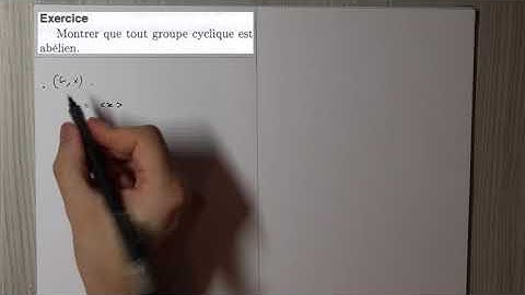 GROUPES  | Comment montrer que tout groupe cyclique est ABÉLIEN (i.e commutatif)