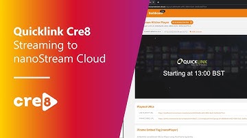 QuickLink StudioPro: Streaming to nanoStream Cloud