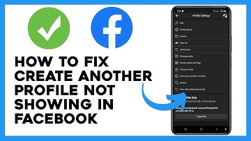 How to Fix Create Another Profile Not Showing in Facebook | Facebook Create Another Account Problem