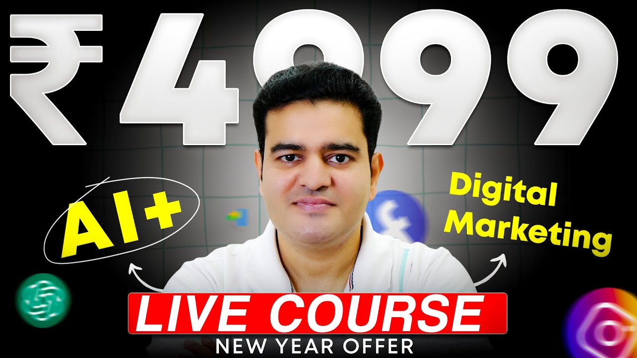 ₹4,999 Only AI + Digital Marketing Live Course | New Year Offer Enrol Now | 