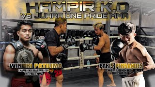 PEMEGANG SABUK ONE PRIDE WINDRY PATILIMA VS PARIS PERNANDES, HAMPIR KO!!!!!