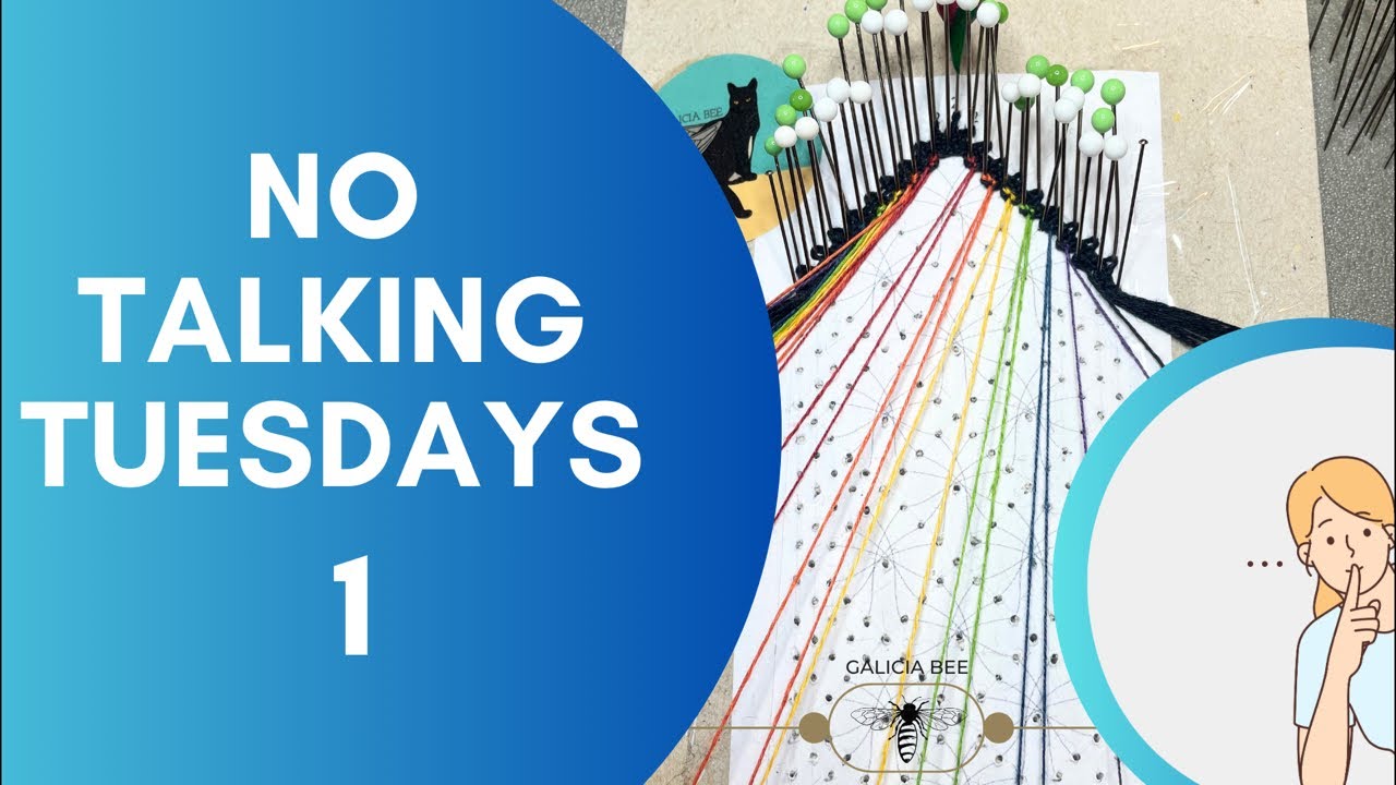 NO TALKING TUESDAYS bobbin lace ASMR live 1 - no talking the first 20 minutes