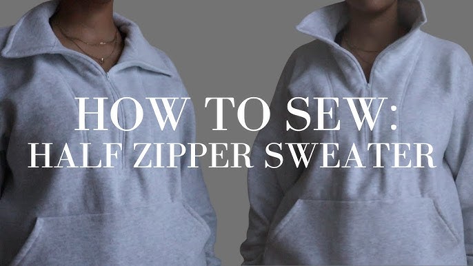 DIY Patagonia Fleece Sweater - 1/4 zip jacket tutorial from scratch 