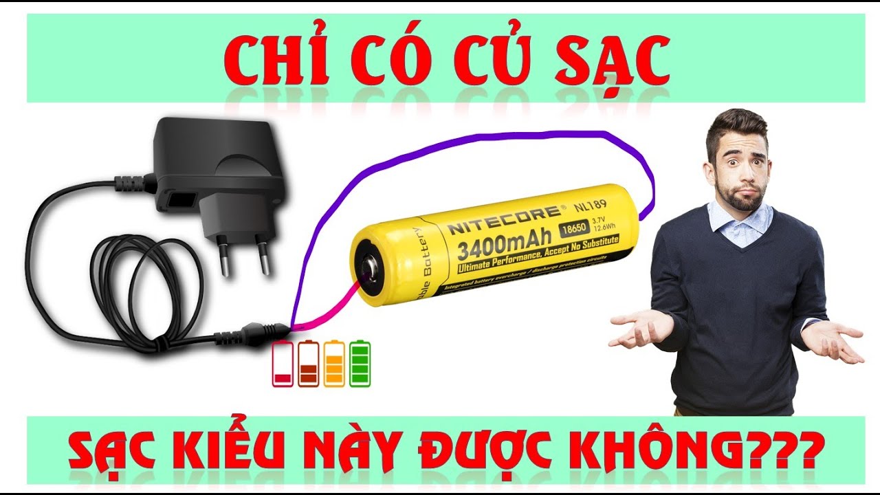 Có sạc Pin 18650 bằng cục sạc điện thoại được không | Cách sạc pin đúng ...