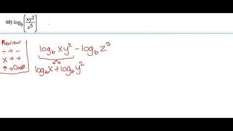 48) Use properties of logarithms to expand the logarithmic expression as much as possible...