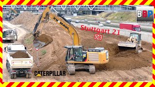 ❌ Caterpillar 336F & 963K ❌ Moving the Earth - Stuttgart 21, PFA 1.3a,  27.07.2022.