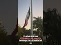 Policías realizaron el arriamiento de bandera en el Parque de Las Américas #MVSNoticiasYucatán