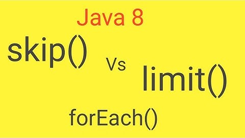 java 8 stream api || skip() ||  difference between skip() Vs limit() || core java || java 8 ||