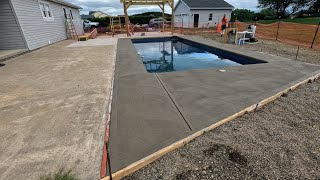 Pouring a Concrete Pool Deck