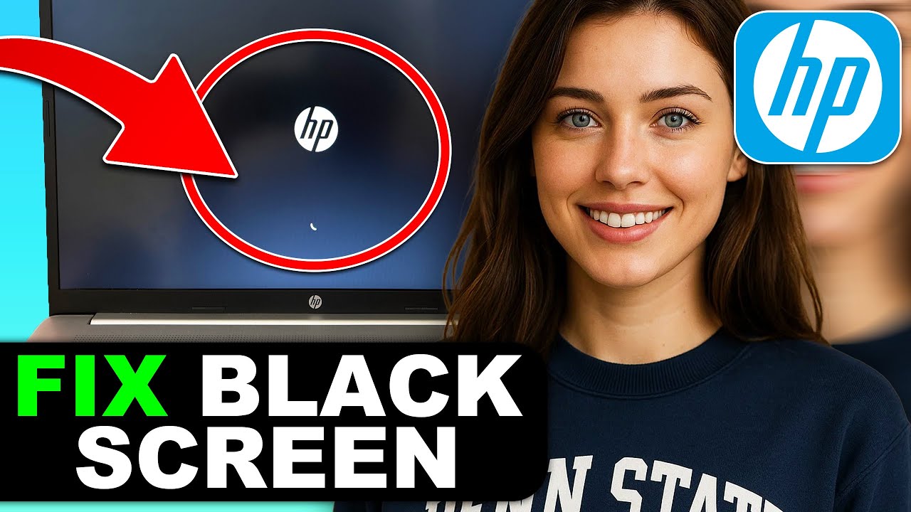 How to Fix HP Laptop Black Screen When It Turns On - YouTube