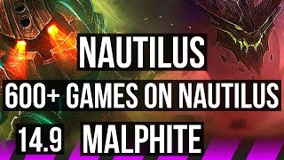 NAUTILUS & Ezreal vs MALPHITE & Jinx (SUP) | 3/2/13, 600+ games | KR Master | 14.9