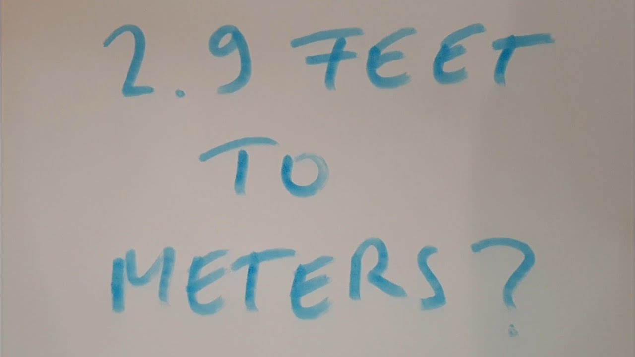 How Many Feet Is 2.9 Meters