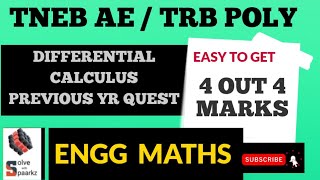 Celebrity TNEB AE ENGINEERING MATHEMATICS TAMIL |TRB POLYTECHNIC DIFFERENTIAL CALCULUS PREVIOUS YEAR QUESTIONS Wealth