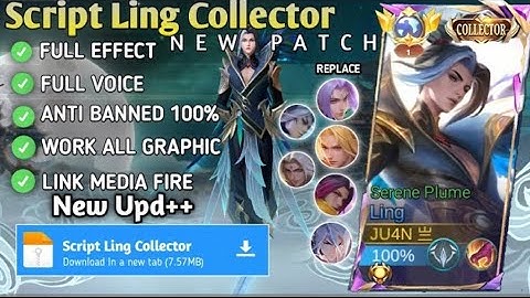 MLBB Ling Collector Skin Script Updated New 2025|No password 🔑 100% working