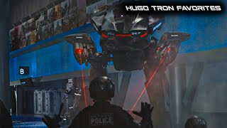 Robocop 2014 All ED-209 Engaging Combat Scenes & VS Robocop Edited