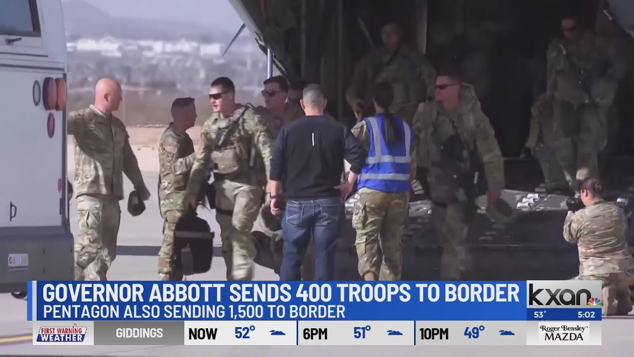 Over 400 Texas Tactical Border Force soldiers deploying to border - YouTube
