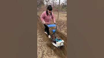 Multifunctional micro tillage machine, rotary tillage weeding trenching flat land fertilization.😱