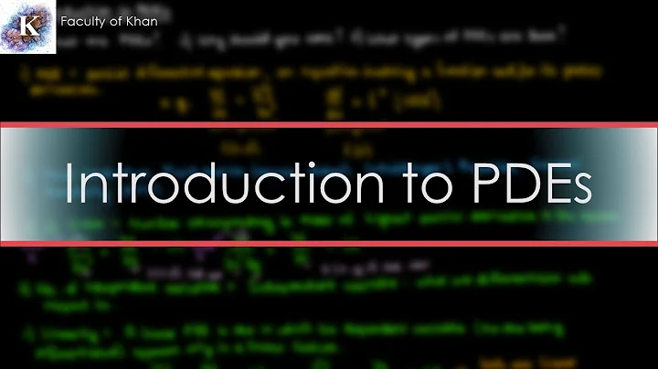 Introduction to Partial Differential Equations: Definitions/Terminology