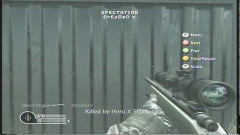 1v1 Area [CoD4] :: DrEaDeD o vs Hero X Stryker (Sniping)
