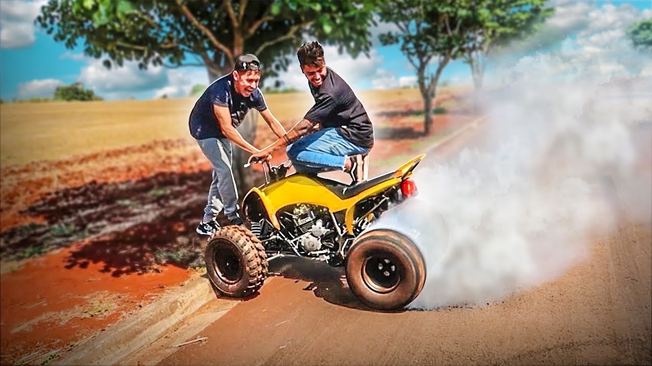 FIZ BORRACHÃO ATÉ ESTOURAR O PNEU DO MEU QUADRICICLO 😱