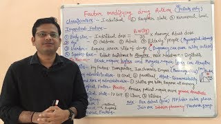 Factors Modifying Drug Action | General Mechanism of Drug Action & Factors Affecting Drug Action