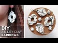Homemade Air Dry Clay Earrings | Easy Air Dry Clay Tutorial | Faux Stone Technique