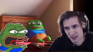 xQc Reacts to Spending time without your favorite streamer - Peepo Animation